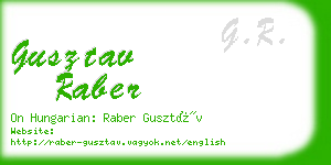 gusztav raber business card